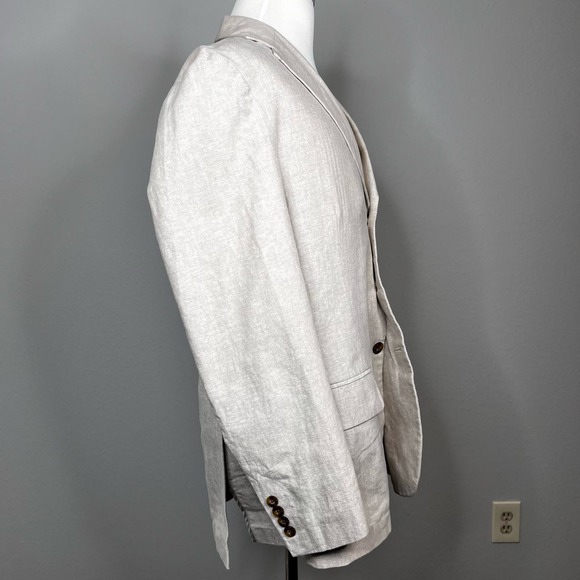 Havanera Co. Tan Linen Cotton Sport Coat Size Large 42 - Picture 5 of 10
